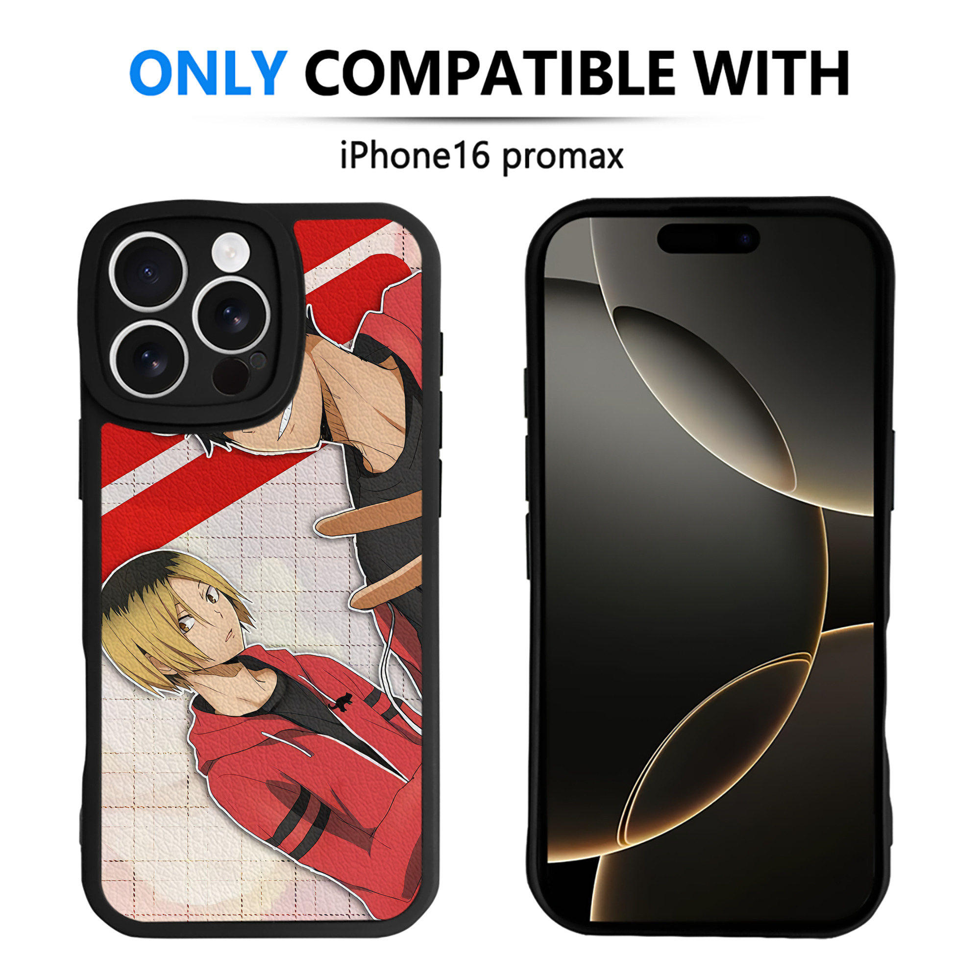 （画像用） ハイキュー!! Haikyu!! 【iPhone 16シリーズ対応】シリコンスマホケース（レザー調） 材質：シリコン